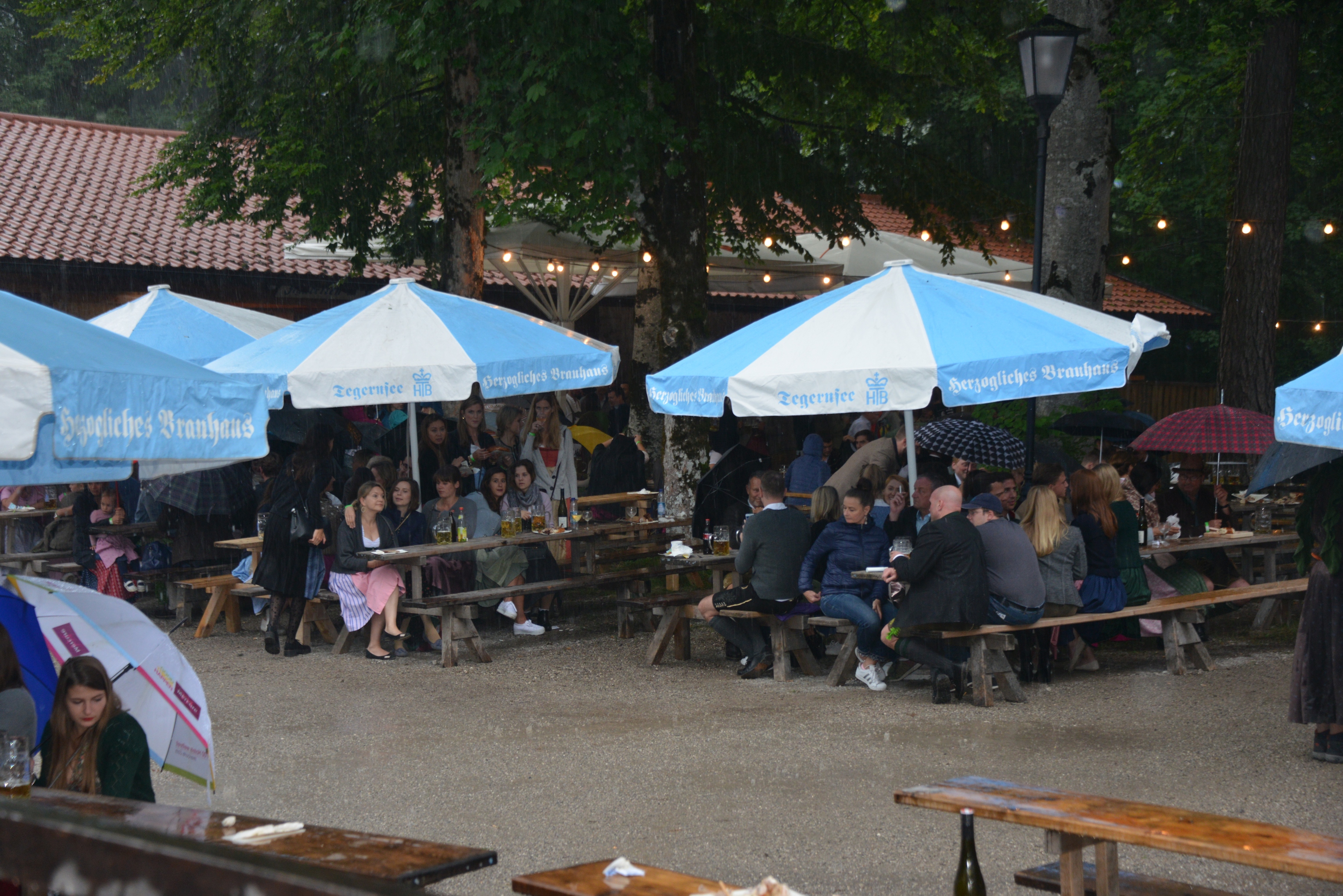 SC Rottach-Egern Waldfest Besucher Bier Hendl Regenschauer